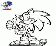 Coloriage sonic le herisson aux yeux verts